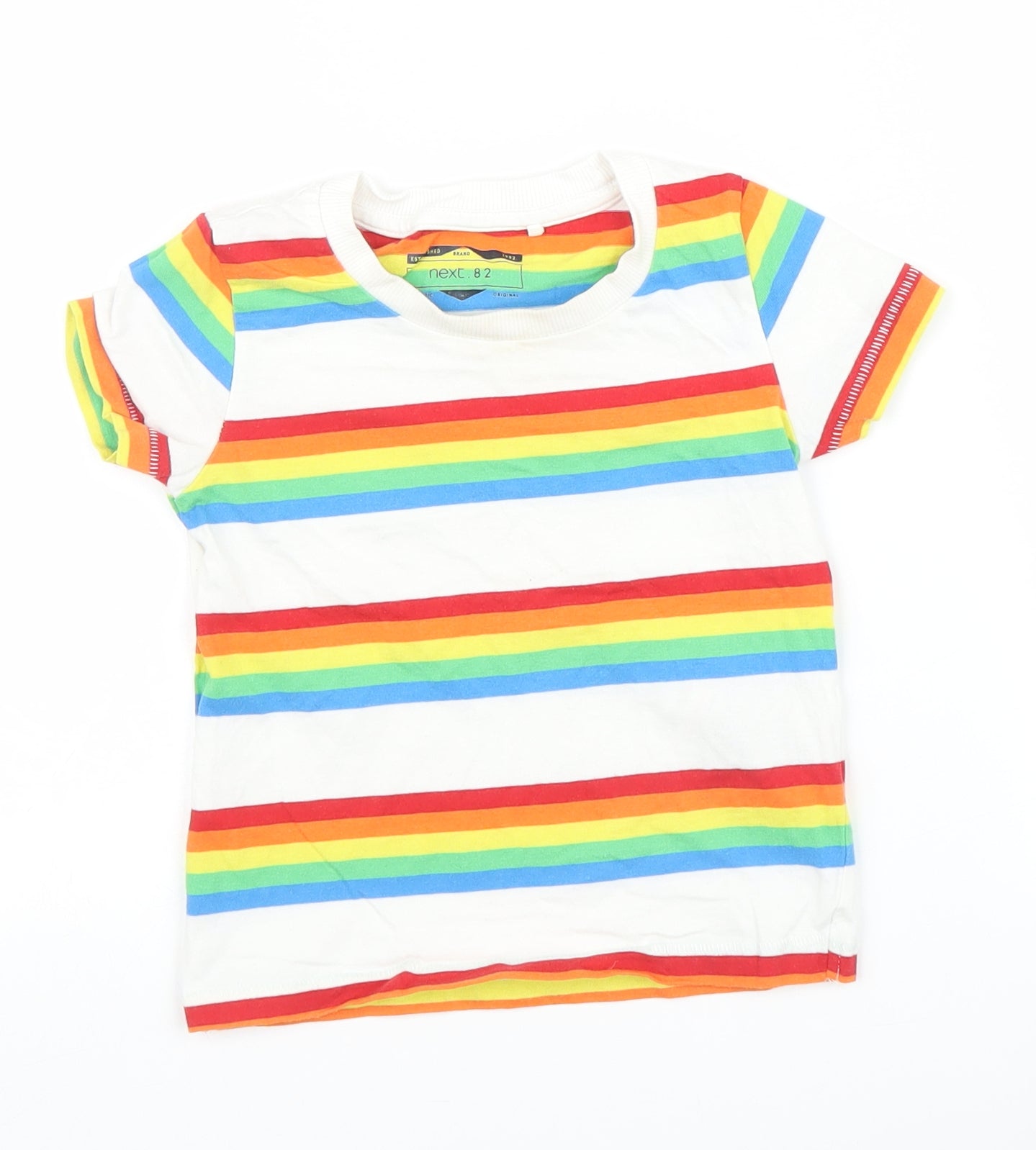 NEXT Baby Multicoloured Striped  Basic T-Shirt Size 12-18 Months
