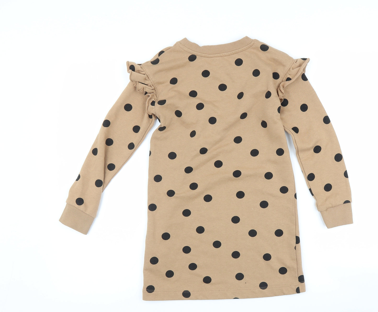H&M Girls Brown Polka Dot  Jumper Dress  Size 7-8 Years