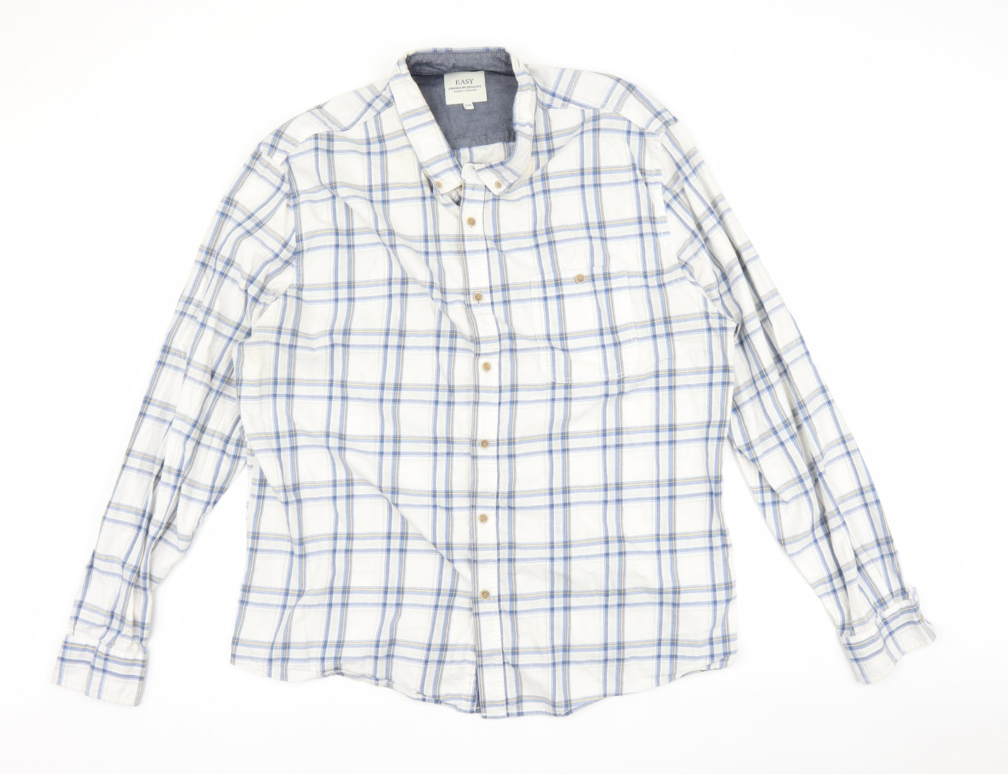 Matalan Mens Multicoloured Check   Button-Up Size 2XL