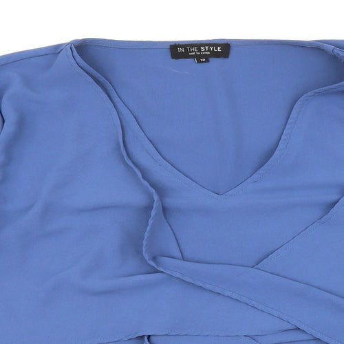 In the Style Womens Purple   Basic Blouse Size 12