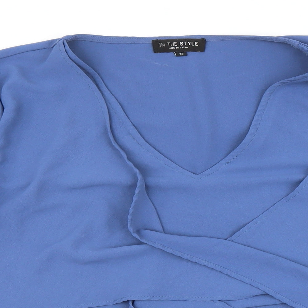 In the Style Womens Purple   Basic Blouse Size 12