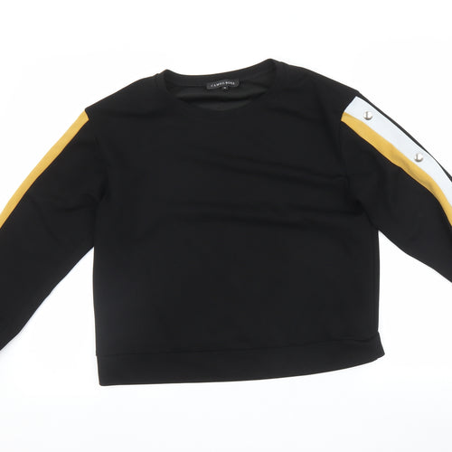 CAMERO ROSE Womens Black   Pullover Sweatshirt Size M
