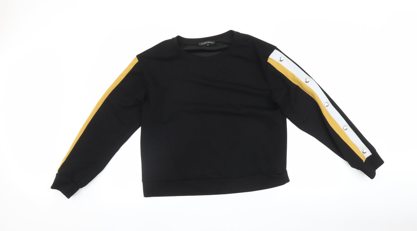 CAMERO ROSE Womens Black   Pullover Sweatshirt Size M