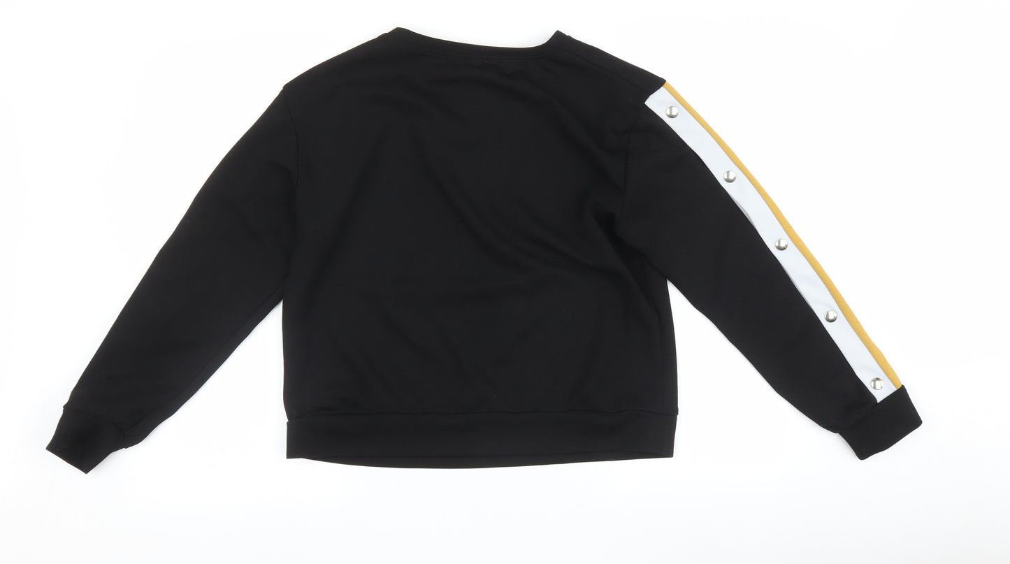 CAMERO ROSE Womens Black   Pullover Sweatshirt Size M