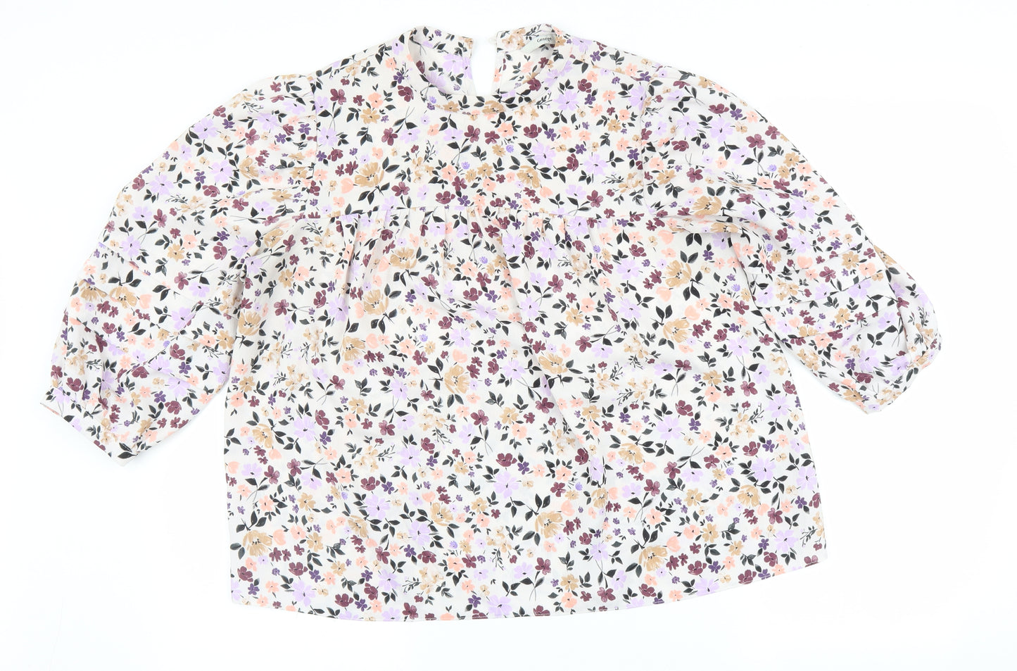 George Womens Multicoloured Floral  Basic Blouse Size 10