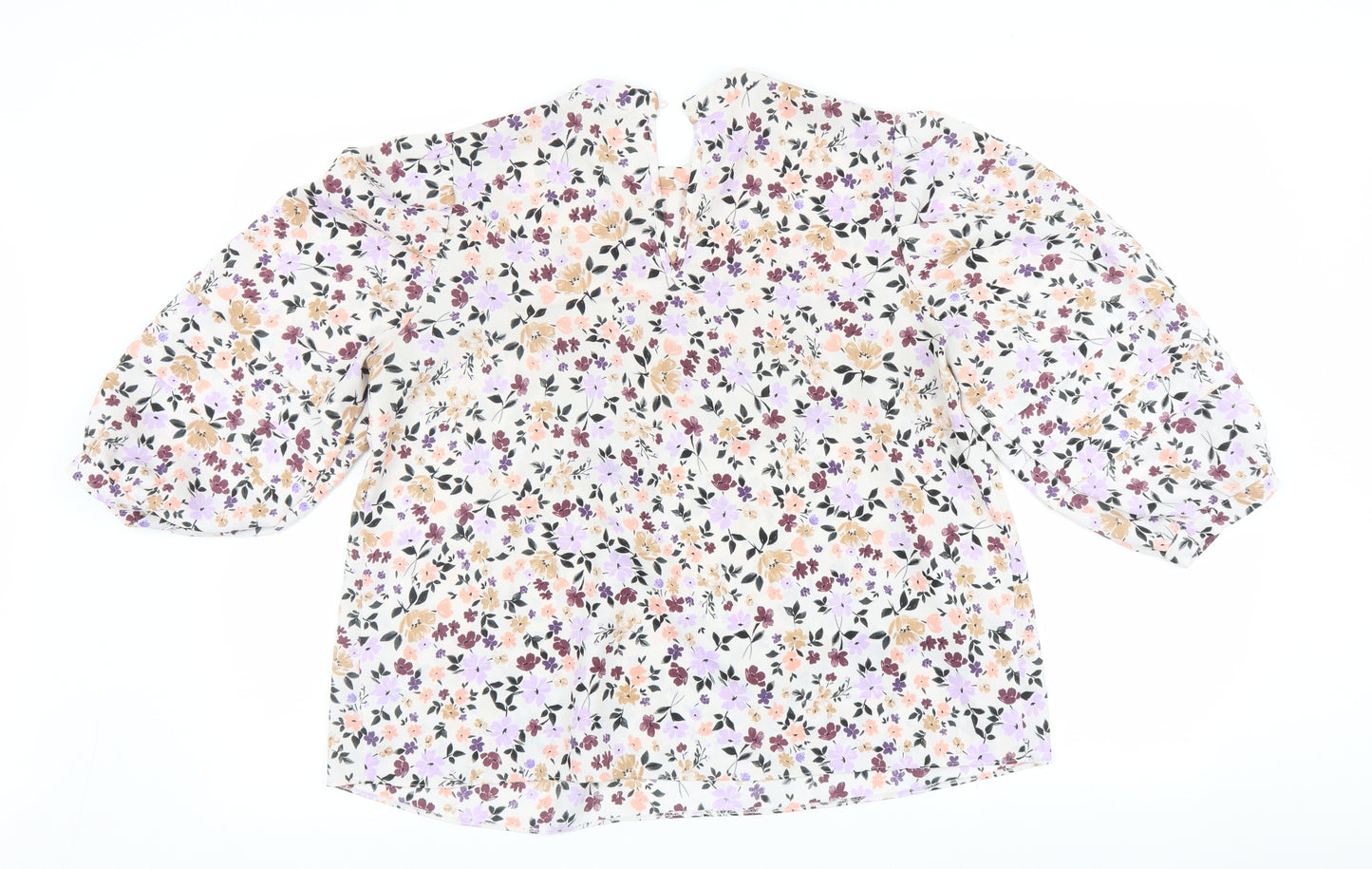 George Womens Multicoloured Floral  Basic Blouse Size 10