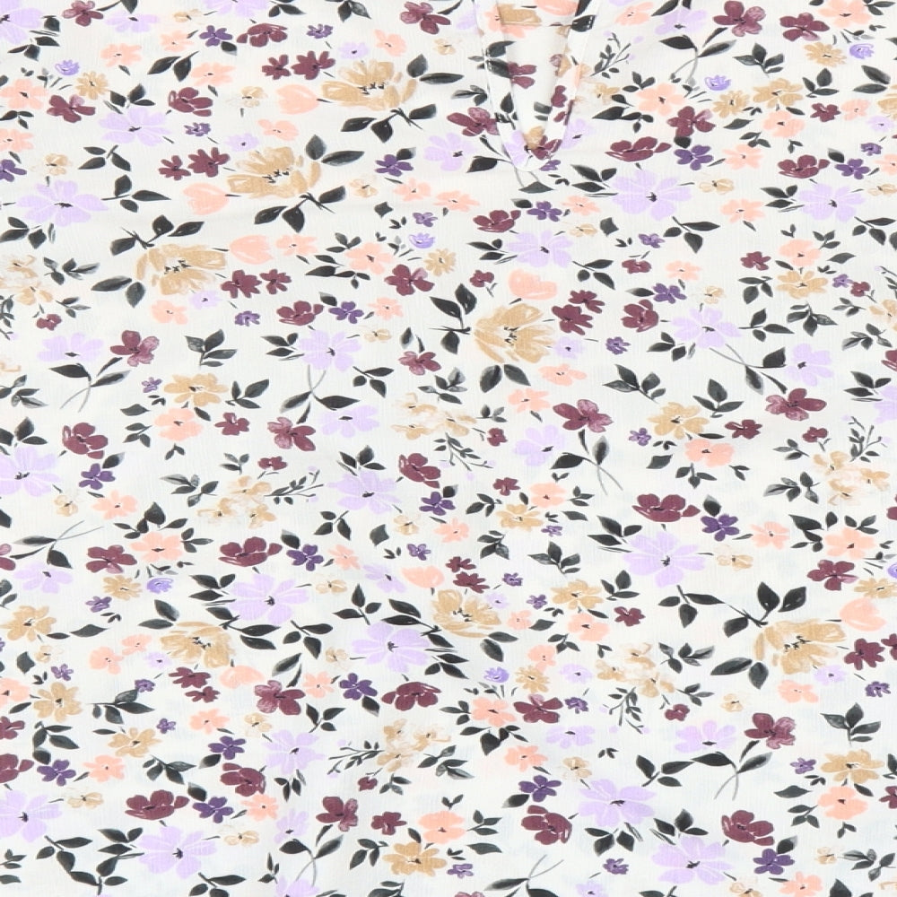 George Womens Multicoloured Floral  Basic Blouse Size 10