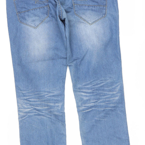 Crosshatch Womens Blue   Straight Jeans Size 32 L32 in