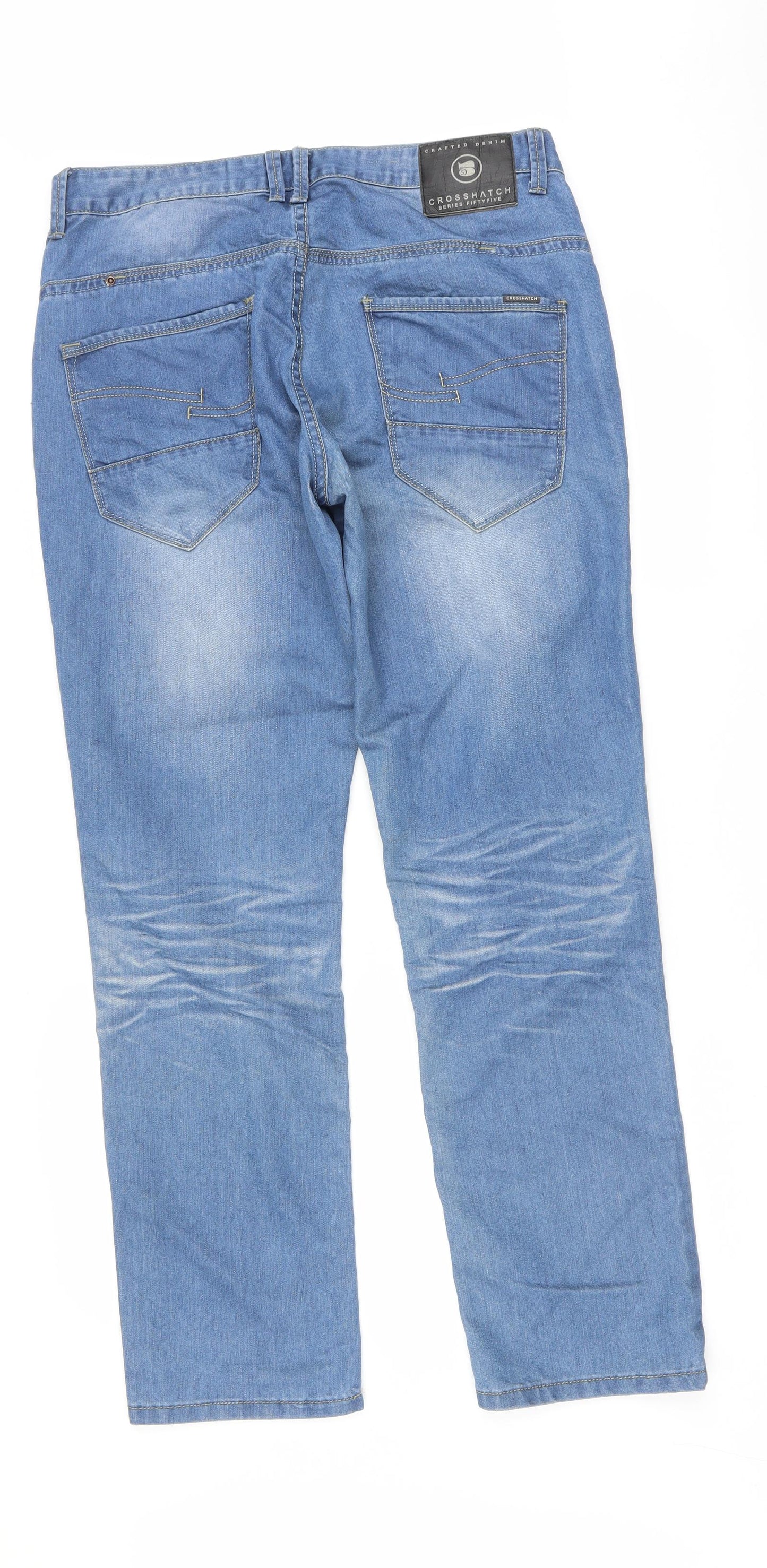 Crosshatch Womens Blue   Straight Jeans Size 32 L32 in