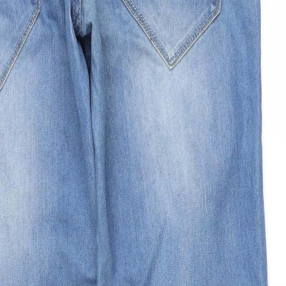 Crosshatch Womens Blue   Straight Jeans Size 32 L32 in