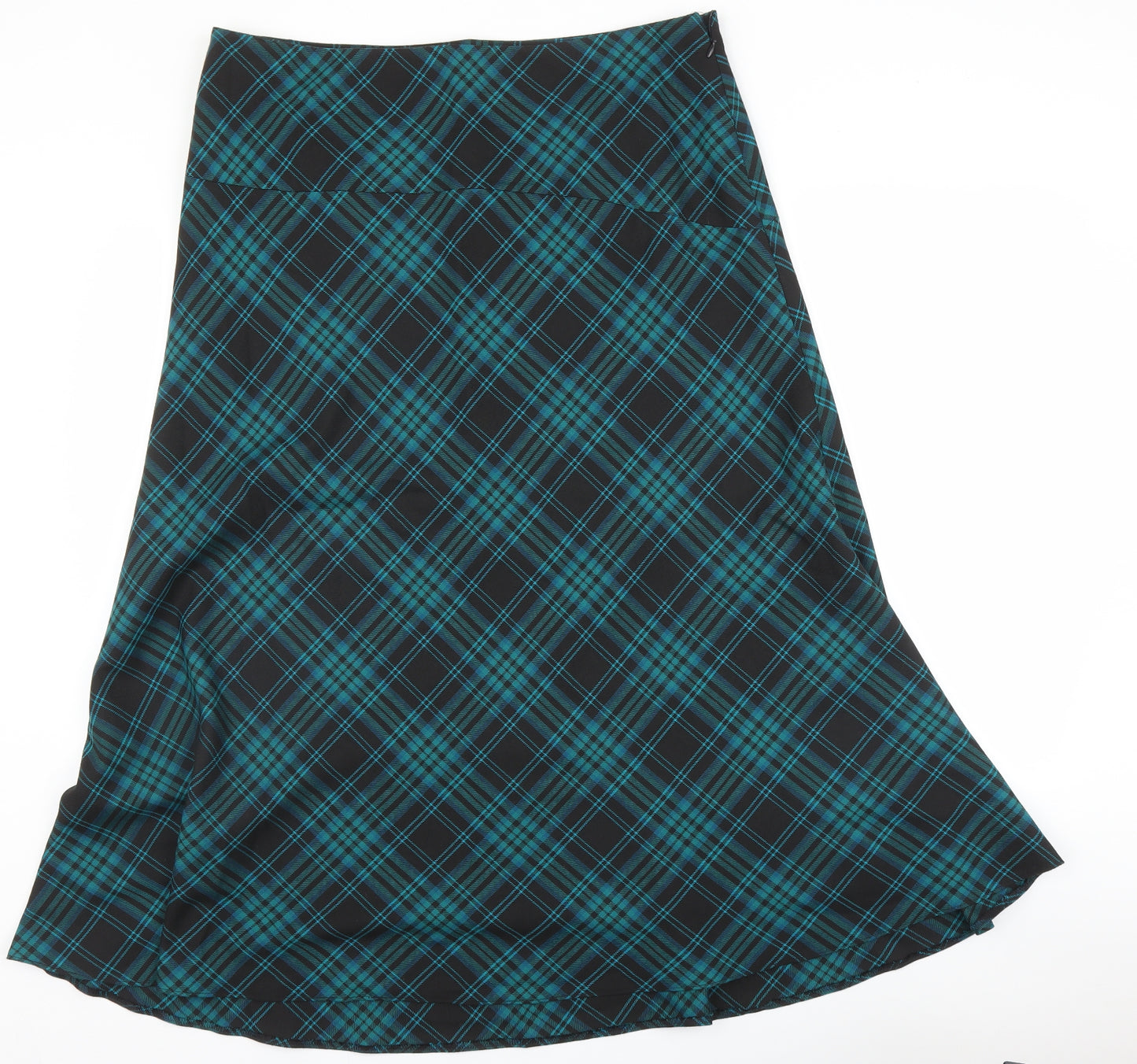 EWM Womens Green Check  Maxi Skirt Size 16