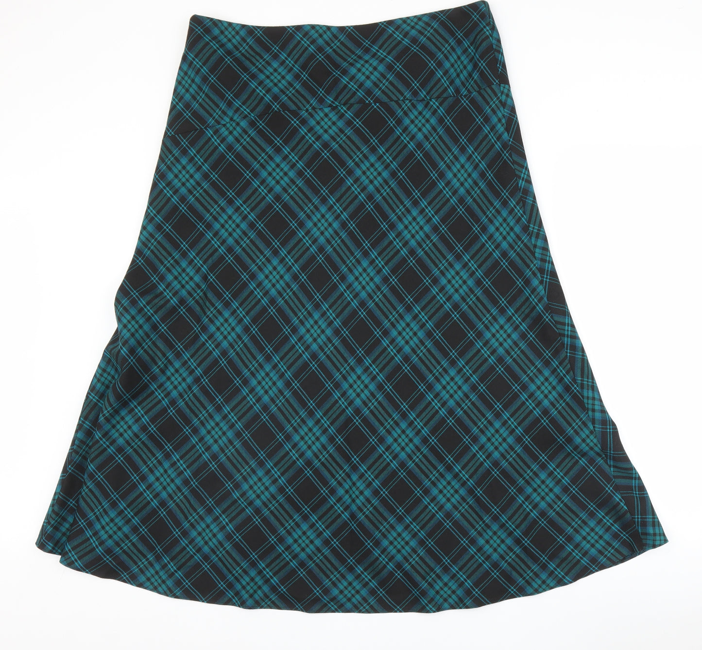 EWM Womens Green Check  Maxi Skirt Size 16