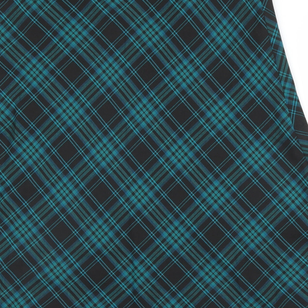 EWM Womens Green Check  Maxi Skirt Size 16