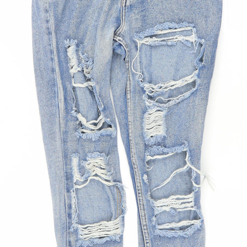 Boohoo Womens Blue   Straight Jeans Size 10 L26 in