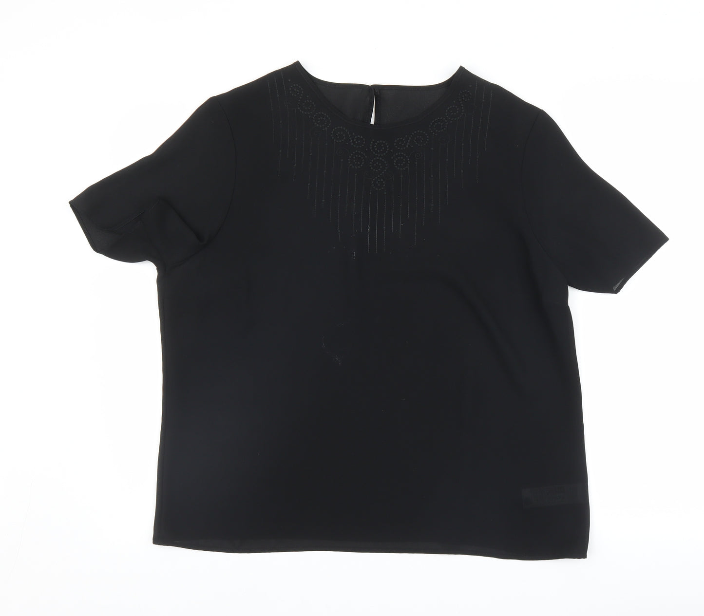 Marks and Spencer Womens Black   Basic Blouse Size 16