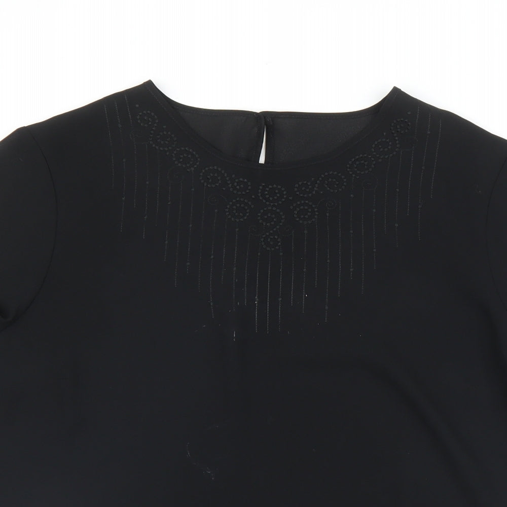 Marks and Spencer Womens Black   Basic Blouse Size 16