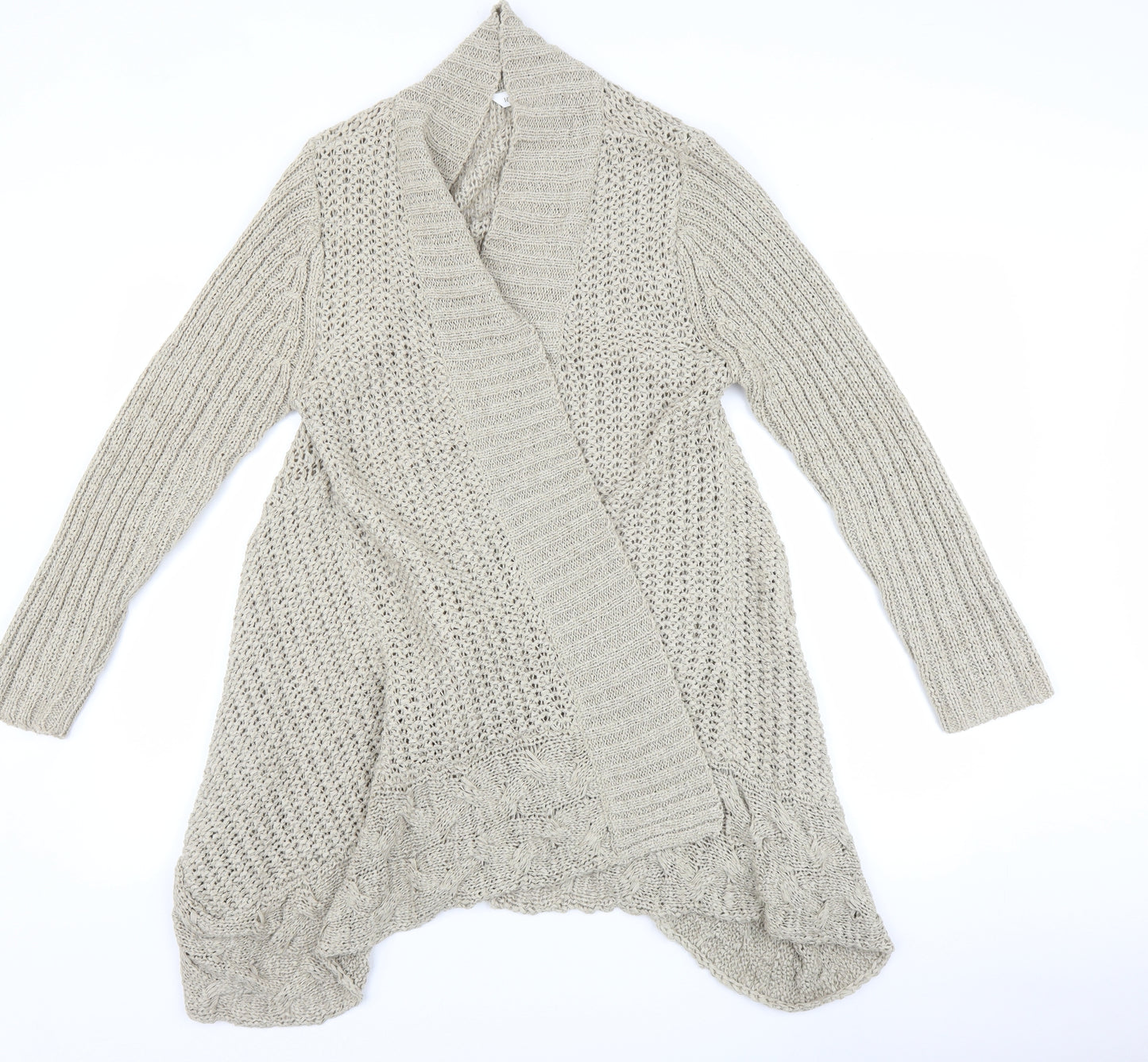 BHS Womens Beige   Full Zip Jumper Size 16