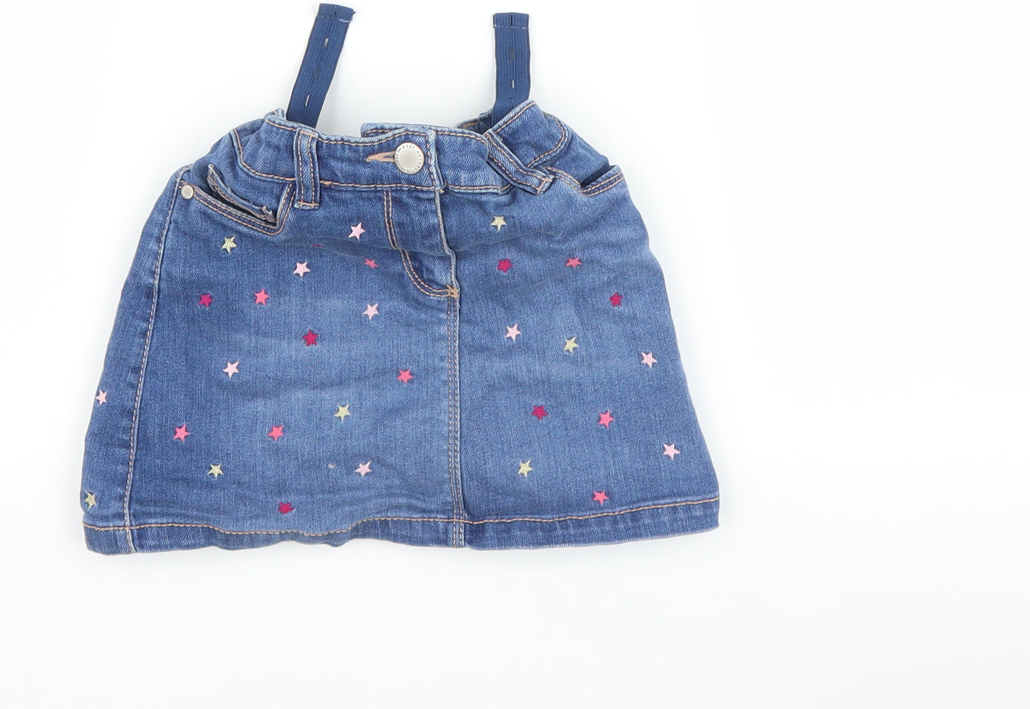 NEXT Girls Blue Polka Dot  Mini Skirt Size 6 Years