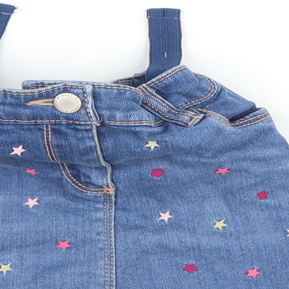 NEXT Girls Blue Polka Dot  Mini Skirt Size 6 Years