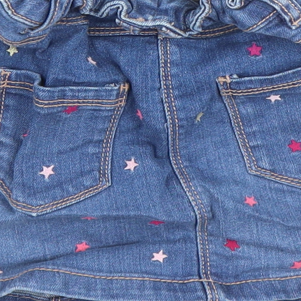 NEXT Girls Blue Polka Dot  Mini Skirt Size 6 Years