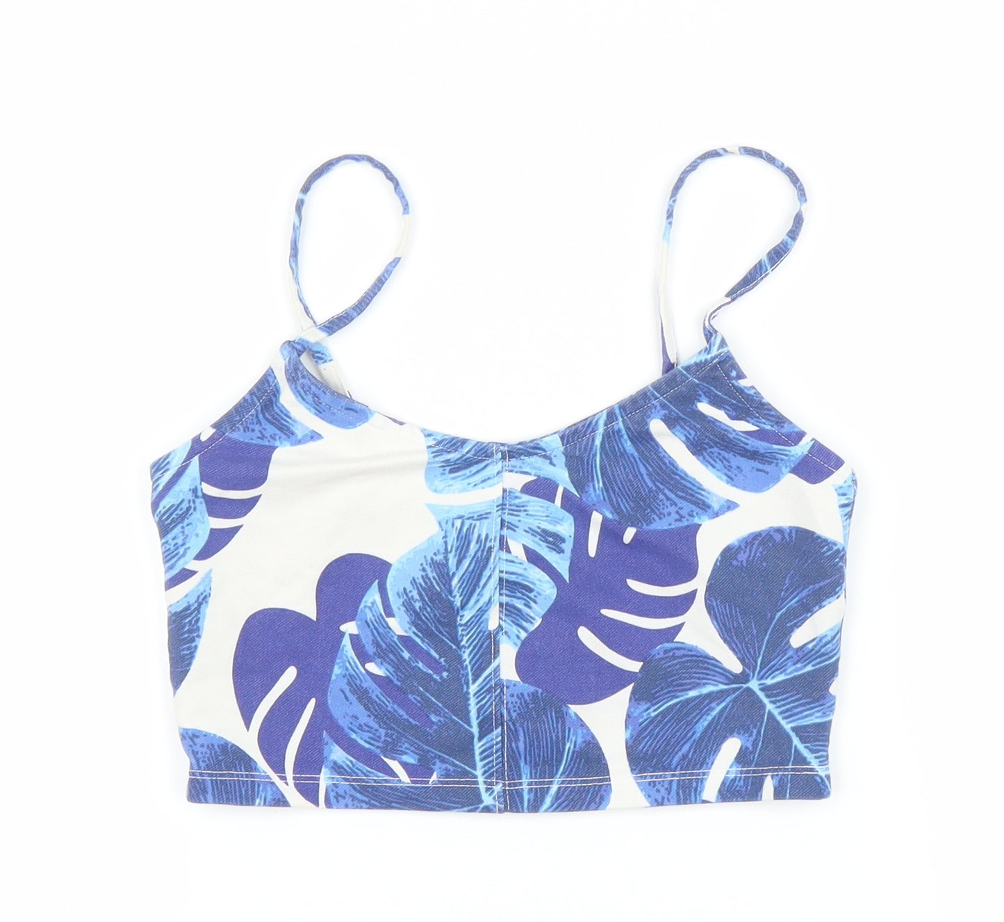 Topshop Womens Blue Floral  Basic Tank Size 8