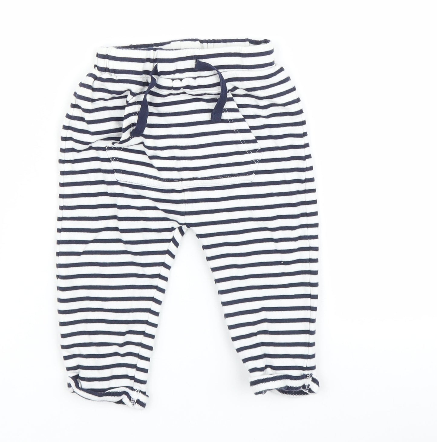 Matalan Baby Blue Striped  Jogger Trousers Size 6-9 Months