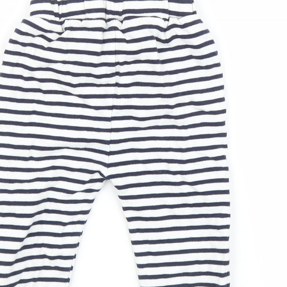 Matalan Baby Blue Striped  Jogger Trousers Size 6-9 Months