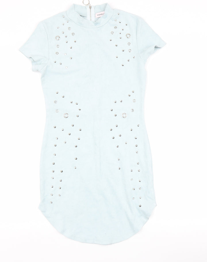 voyelles Womens Blue Bodycon Size M