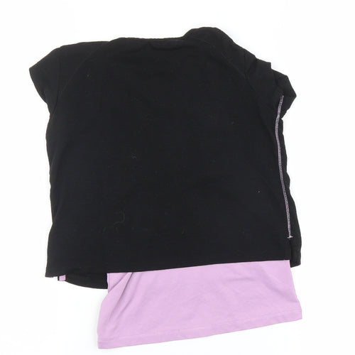 George Girls Black   Basic T-Shirt Size 5-6 Years