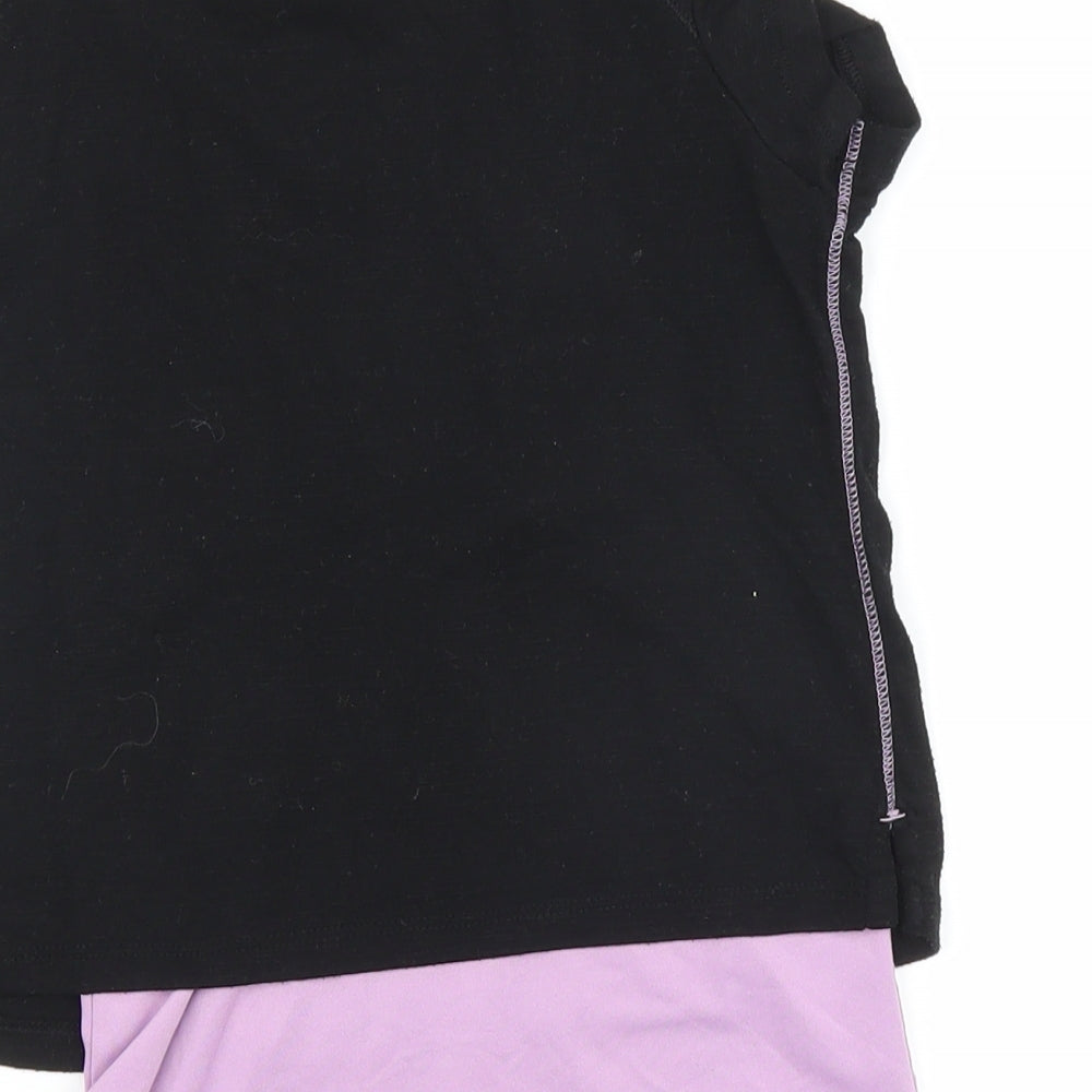 George Girls Black   Basic T-Shirt Size 5-6 Years