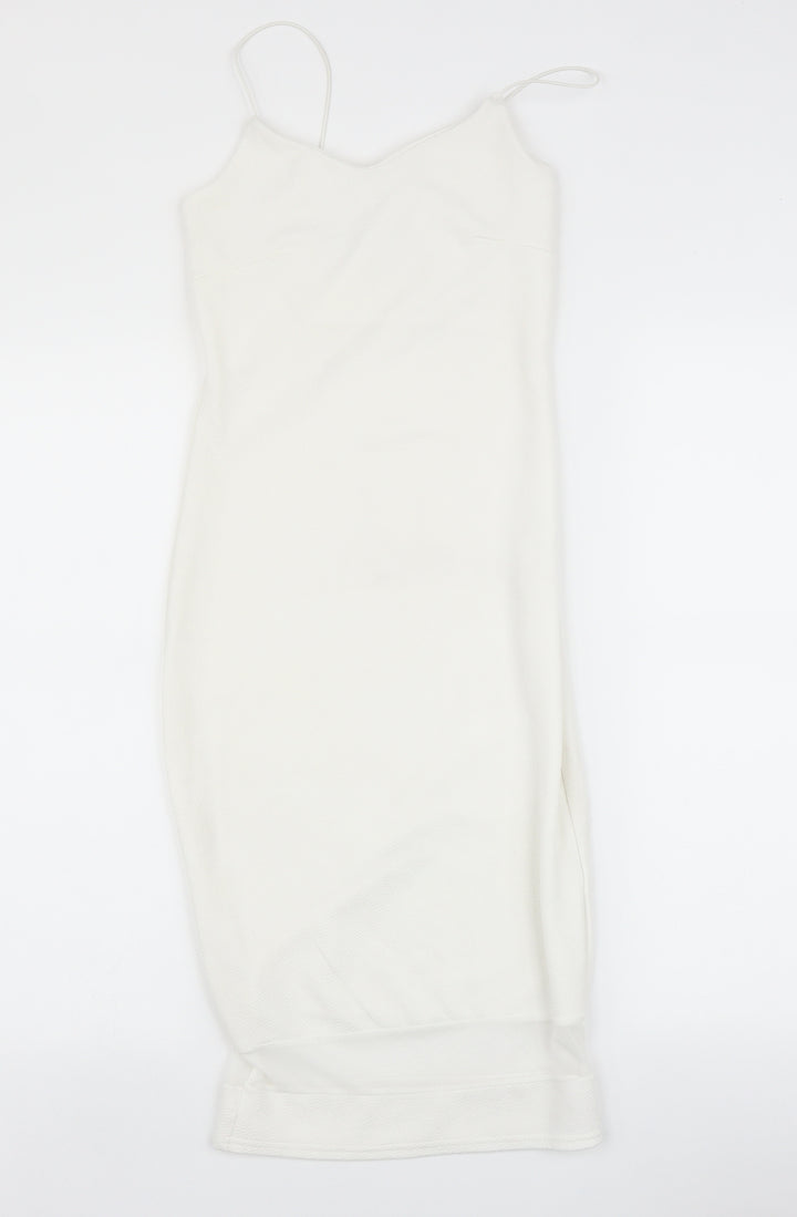Glamour Babe Womens White   Bodycon  Size 8