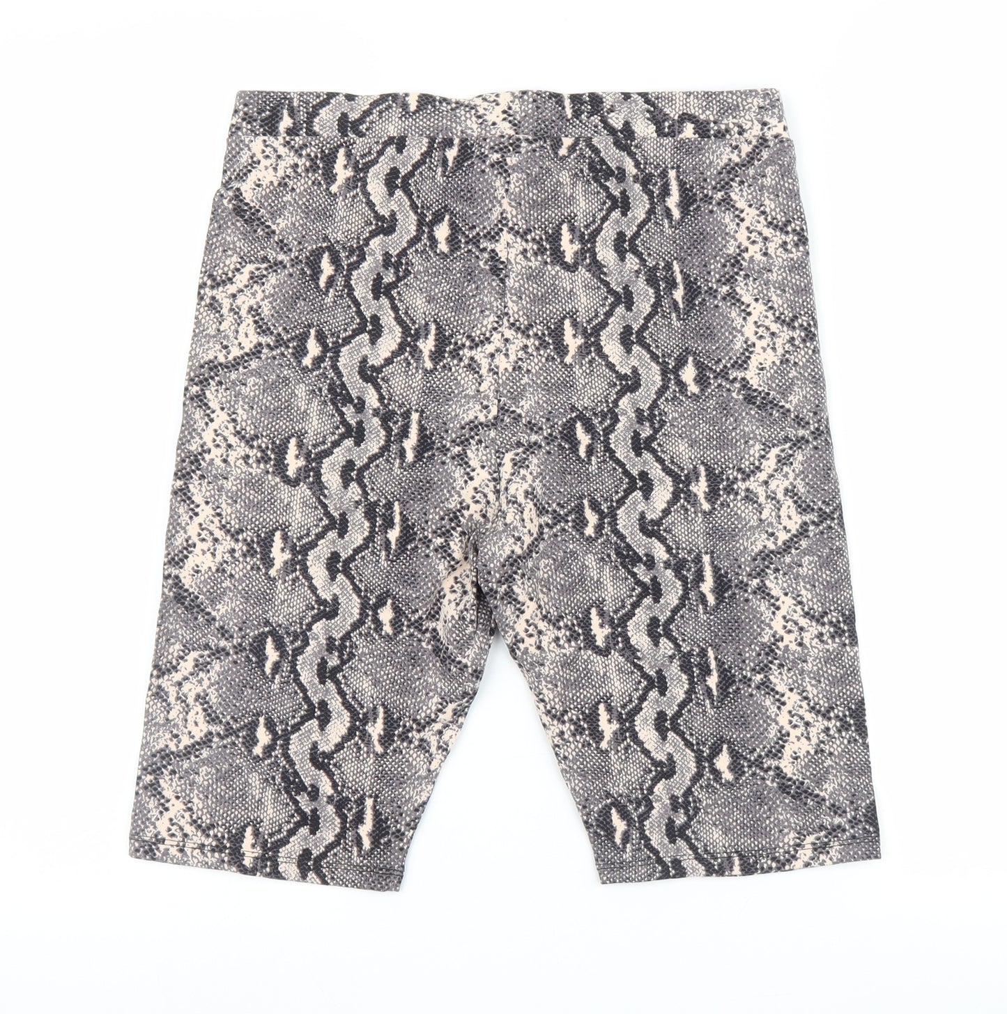 Primark Womens Grey Animal Print  Biker Shorts Size M