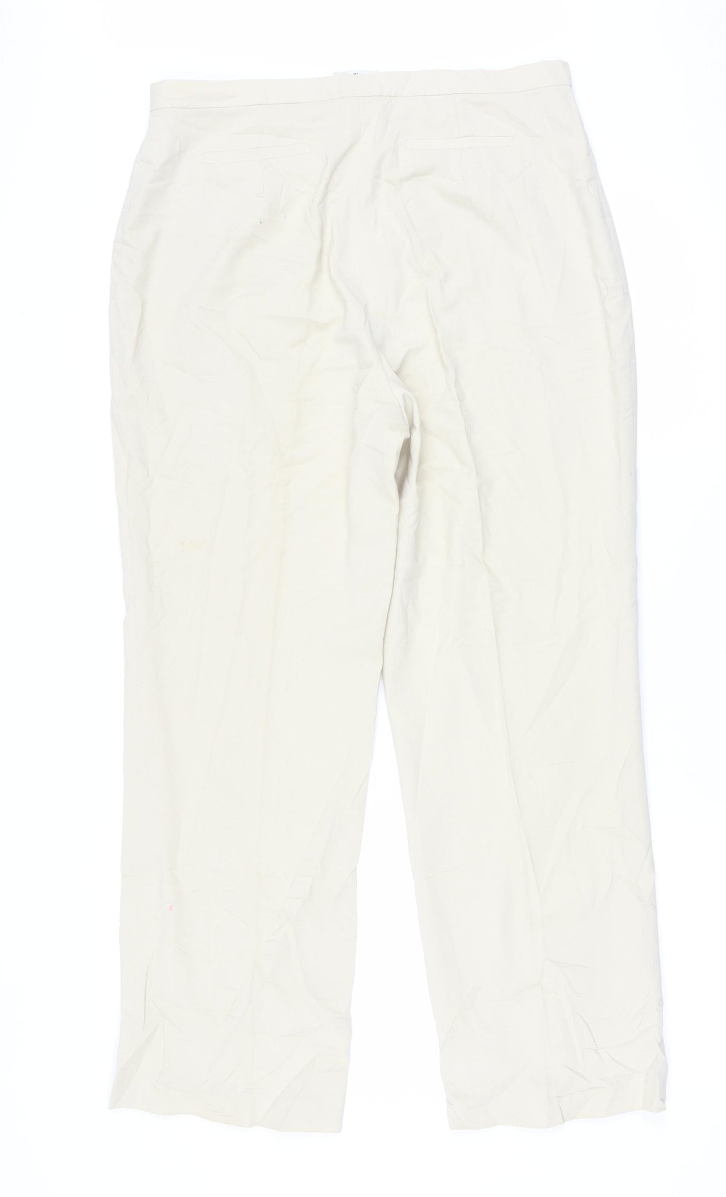 Katy Baker Womens Beige   Trousers  Size 16 L27.5 in