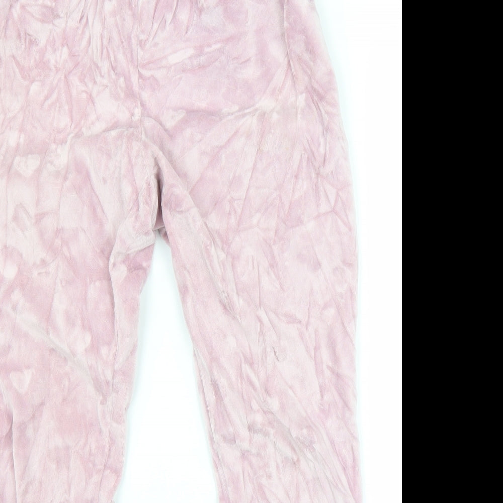 George Womens Pink Solid  Top Pyjama Pants Size 10