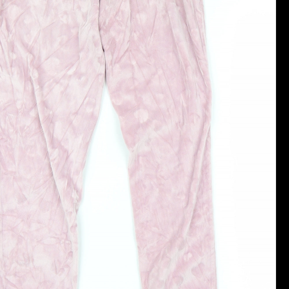 George Womens Pink Solid  Top Pyjama Pants Size 10