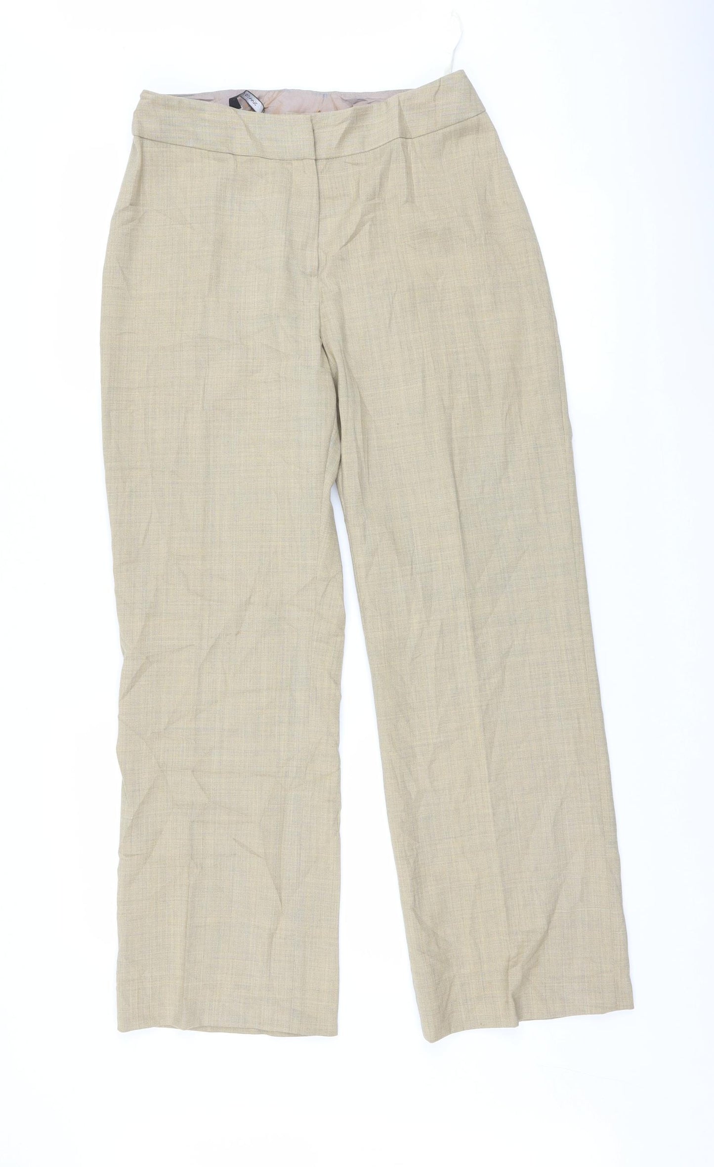 Dunnes Stores Womens Beige   Trousers  Size 12 L28.5 in