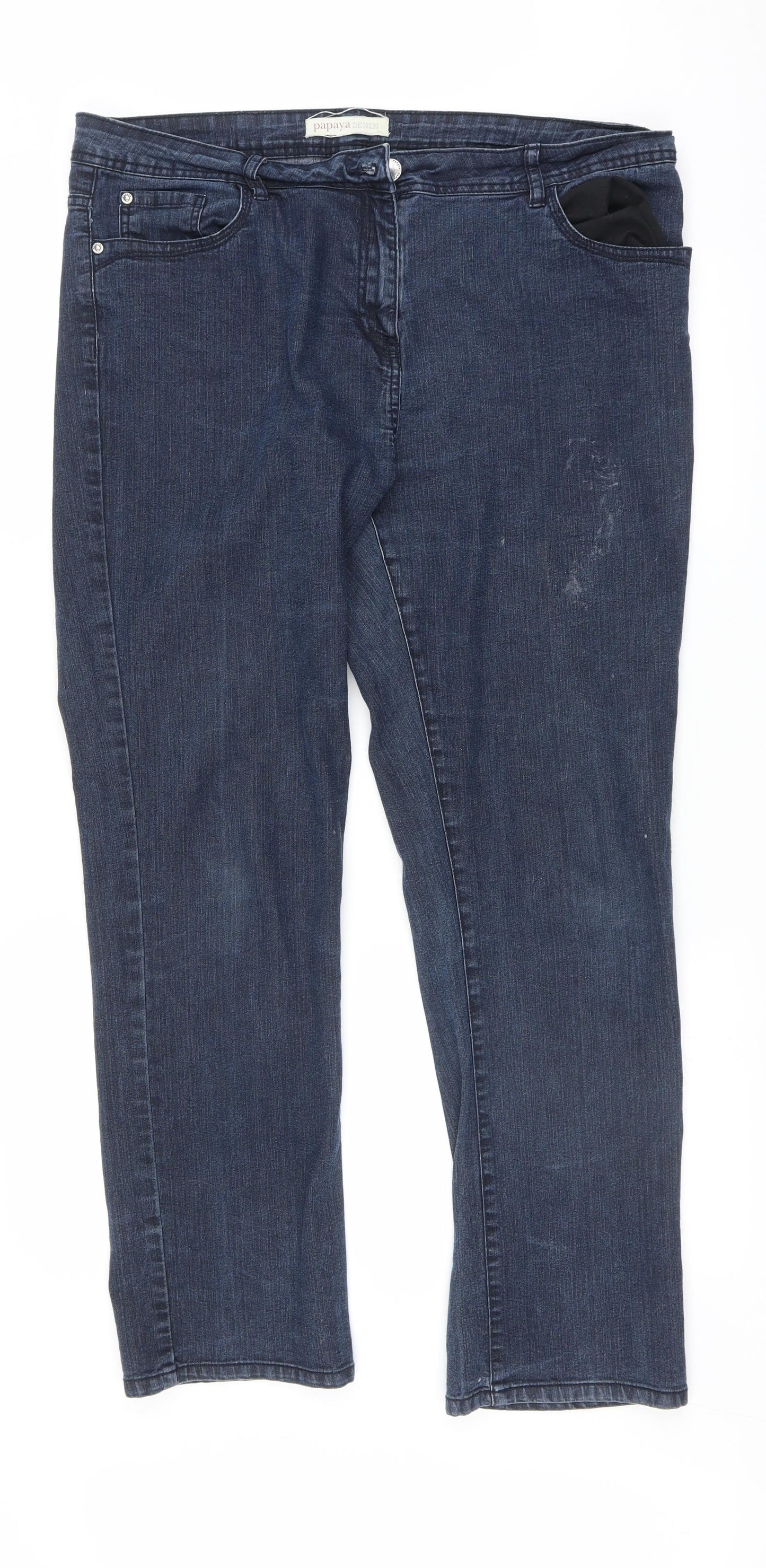 Matalan Womens Blue   Straight Jeans Size 18 L29.5 in