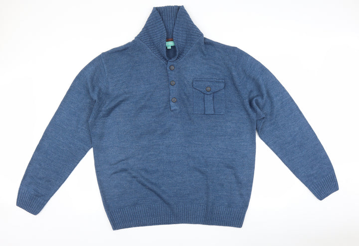 South Bay Mens Blue Pullover Jumper Size L
