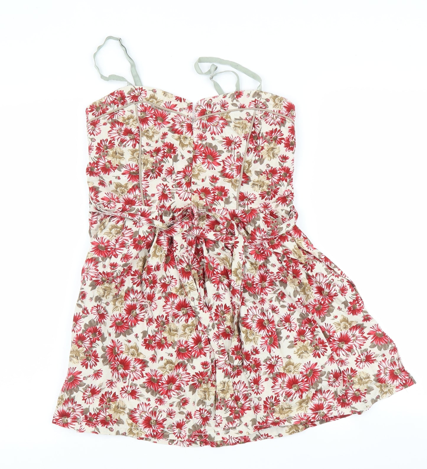 WalG Womens Red Floral  Tank Dress  Size S