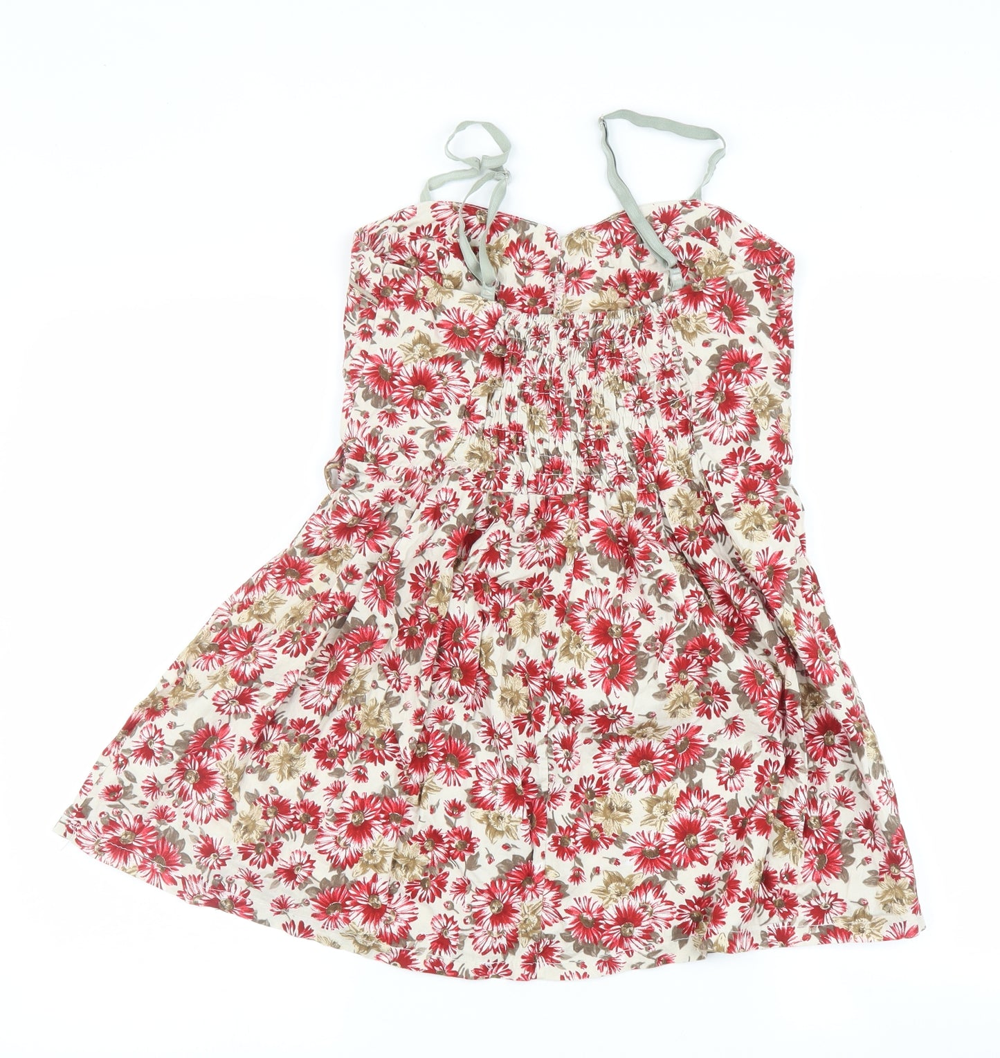 WalG Womens Red Floral  Tank Dress  Size S