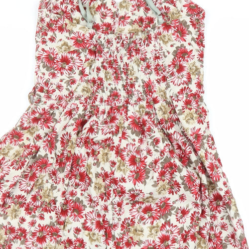 WalG Womens Red Floral  Tank Dress  Size S