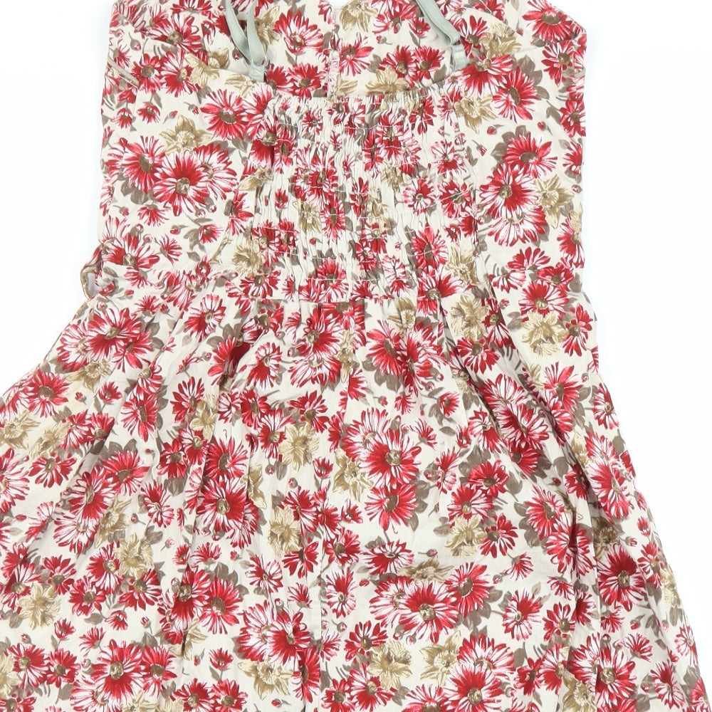 WalG Womens Red Floral  Tank Dress  Size S