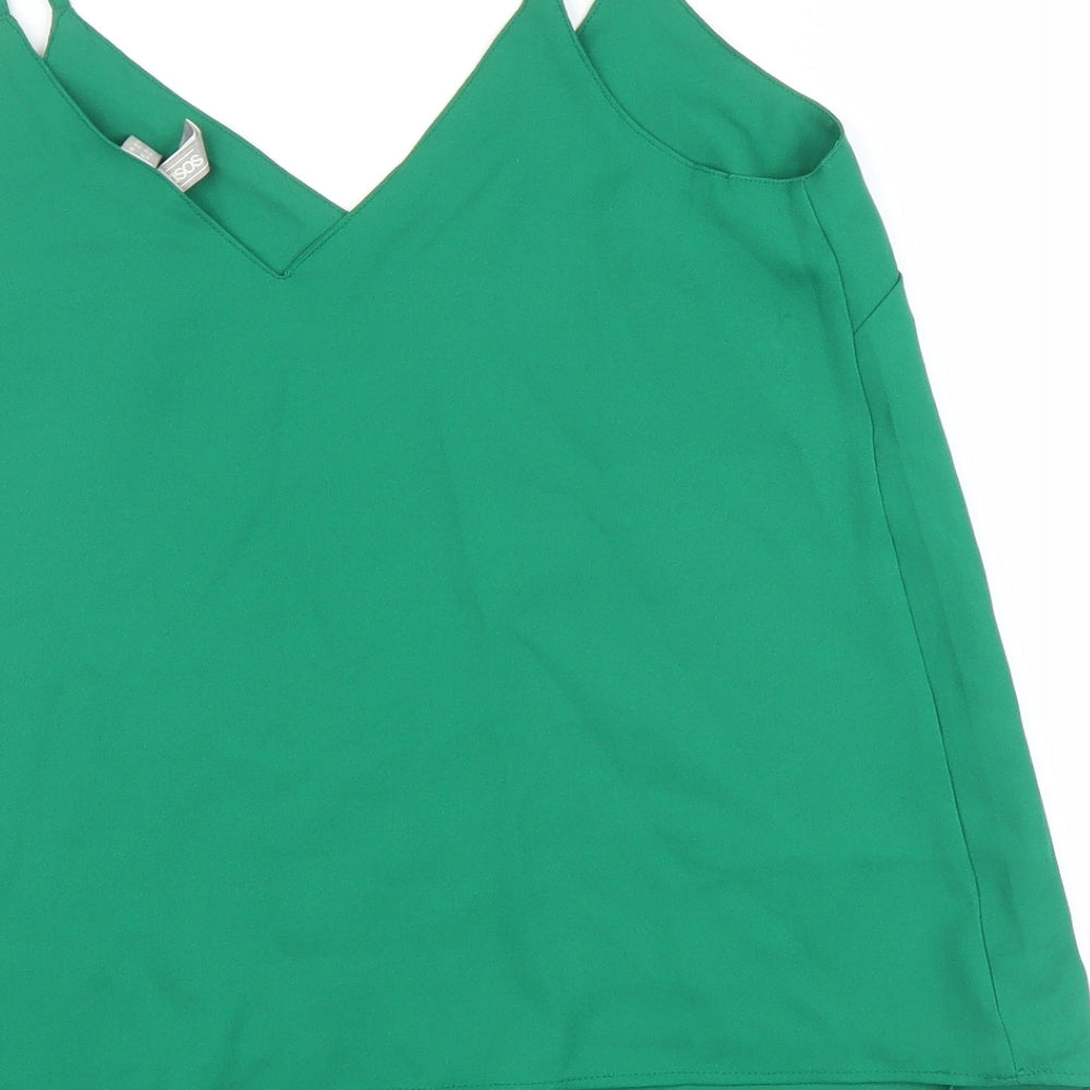 ASOS Womens Green   Basic Tank Size 8