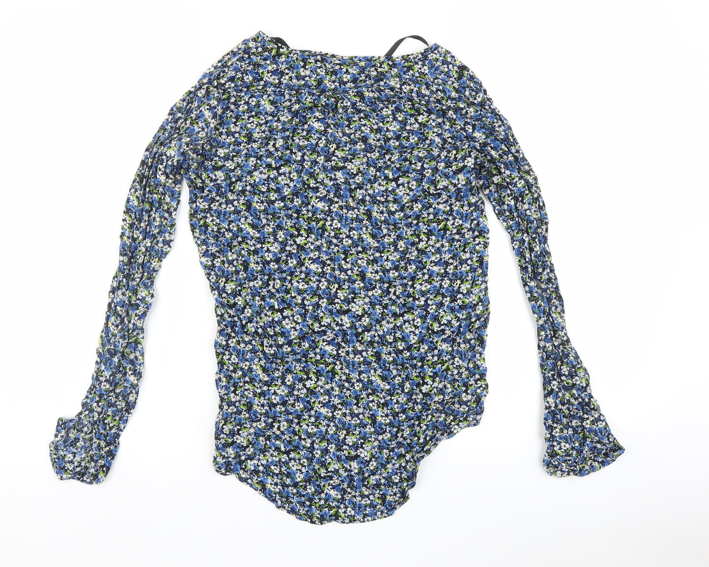 Atmosphere Womens Blue Floral  Basic Blouse Size 6