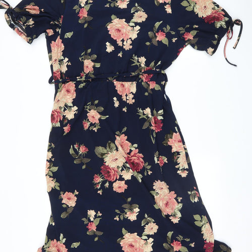 Oasis Womens Black Floral  Maxi  Size L