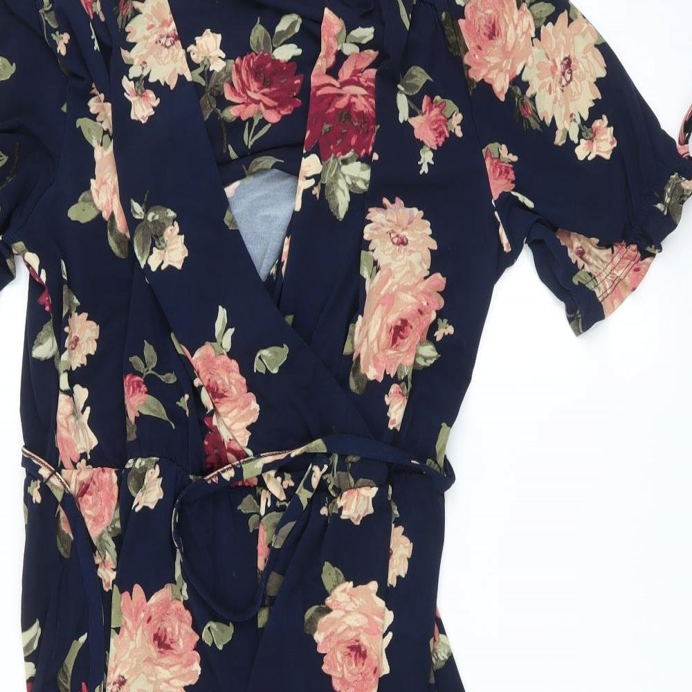 Oasis Womens Black Floral  Maxi  Size L