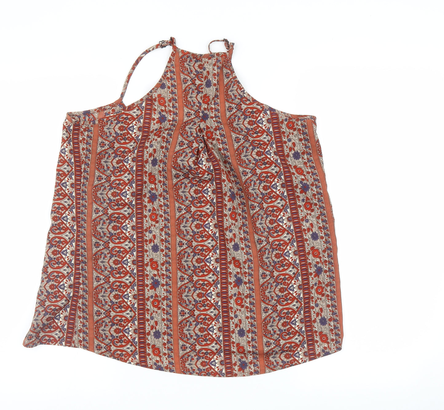 Boohoo Womens Multicoloured Argyle/Diamond  Basic Tank Size 6