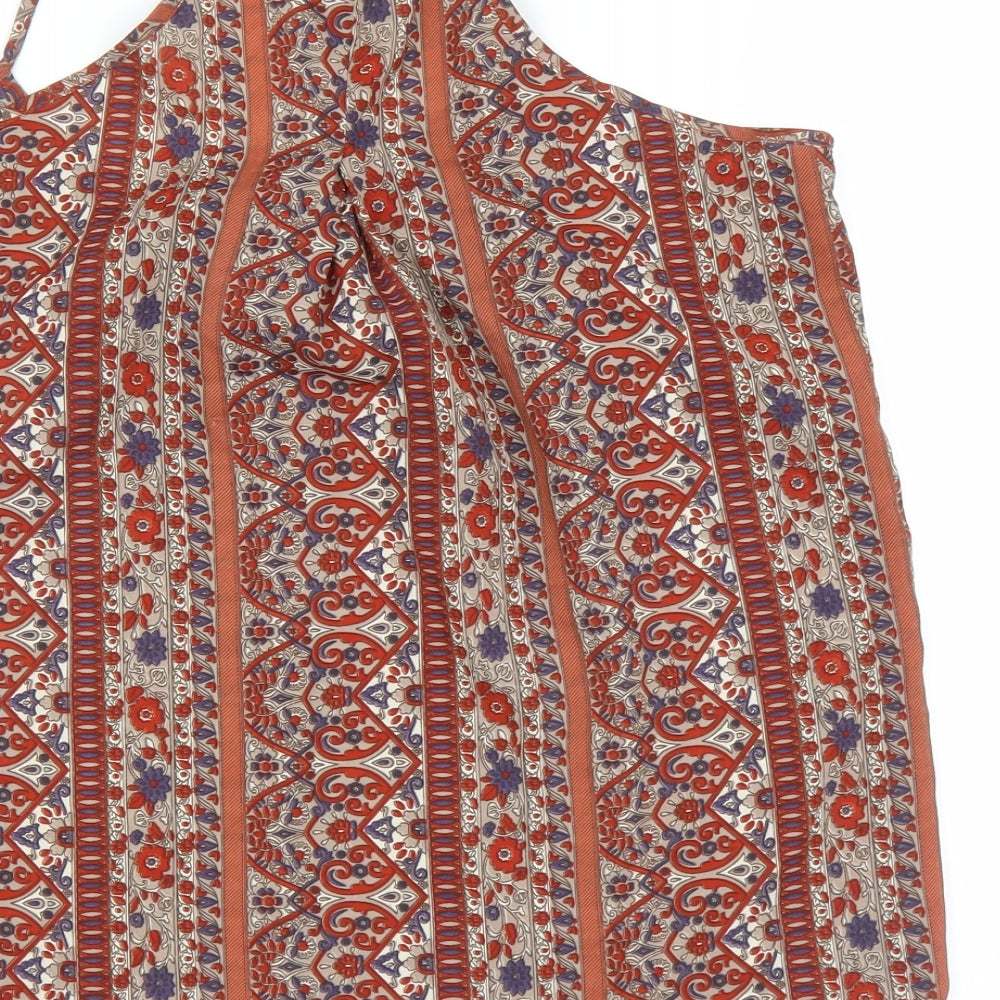 Boohoo Womens Multicoloured Argyle/Diamond  Basic Tank Size 6