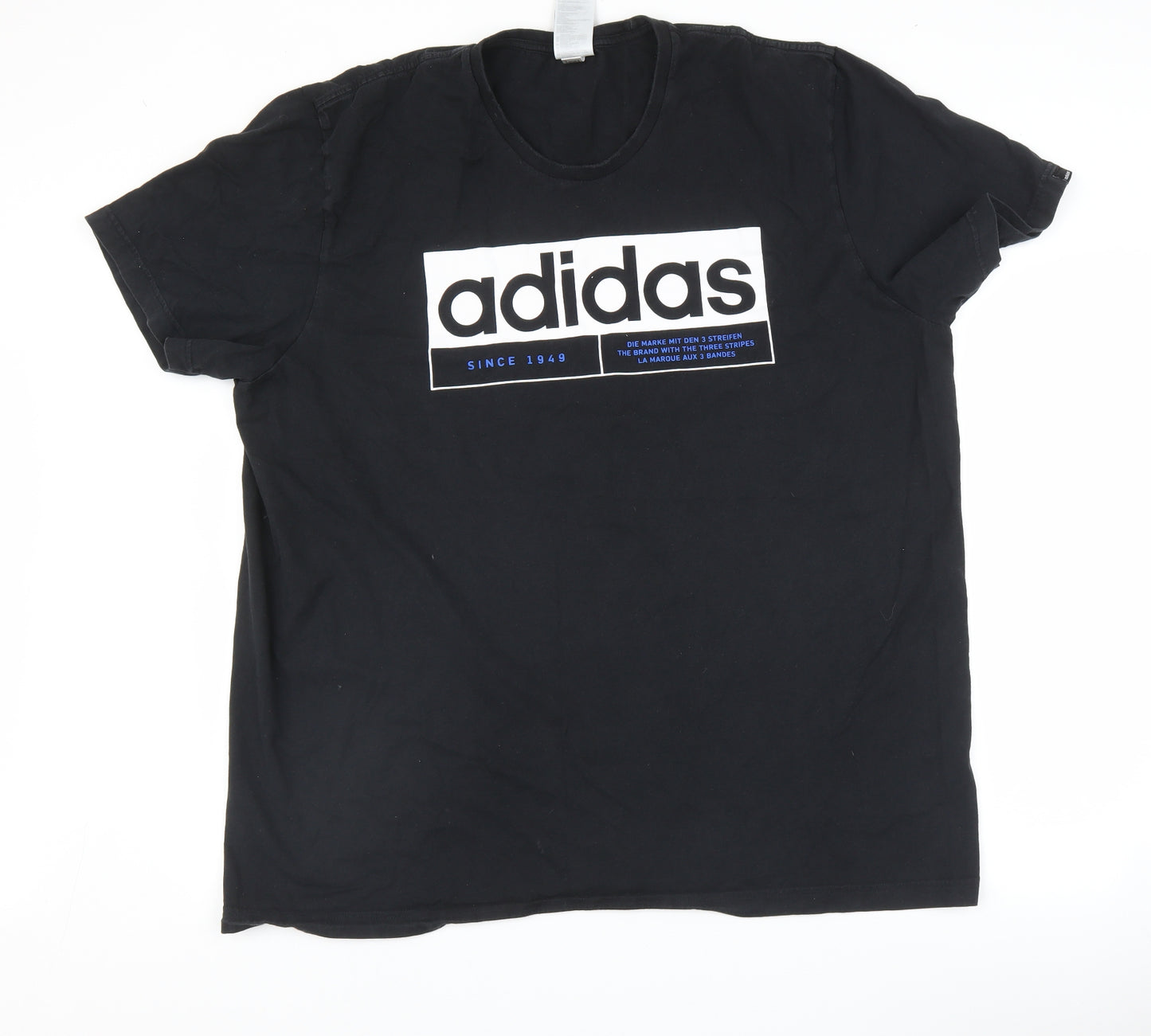 adidas Mens Black    T-Shirt Size 2XL