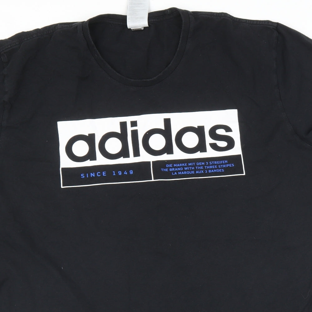 adidas Mens Black    T-Shirt Size 2XL